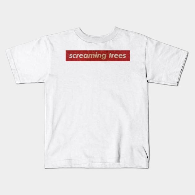 Screaming Trees - SIMPLE RED VINTAGE Kids T-Shirt by GLOBALARTWORD